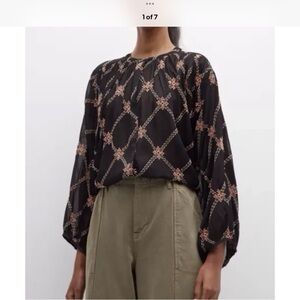 Johnny Was Iman Blouse, Medium, New With Tags, Orig $398, $145.00, Free Ship